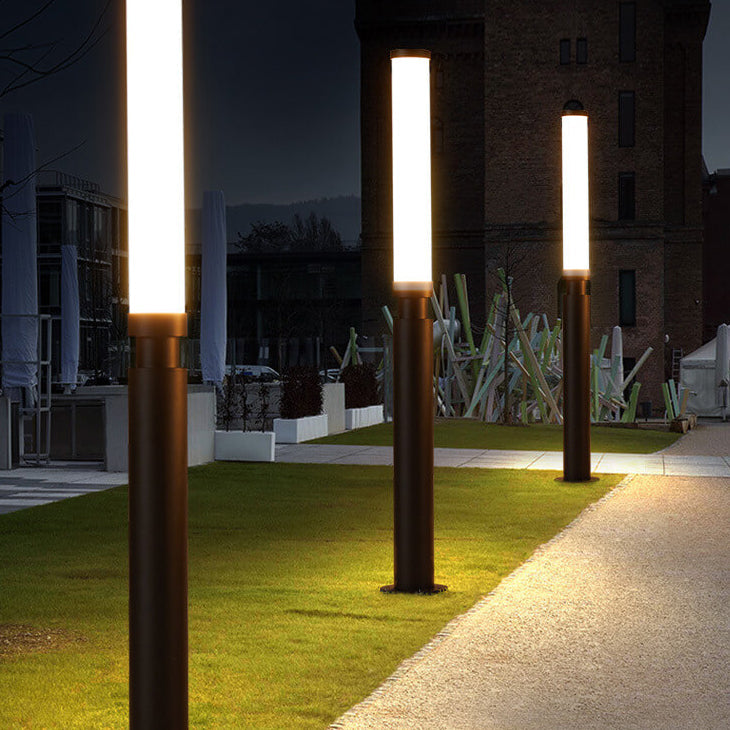 Modern Acrylic Waterproof Creative Lipstick Design LED Outdoor Lawn Floor Lamp Lumendat