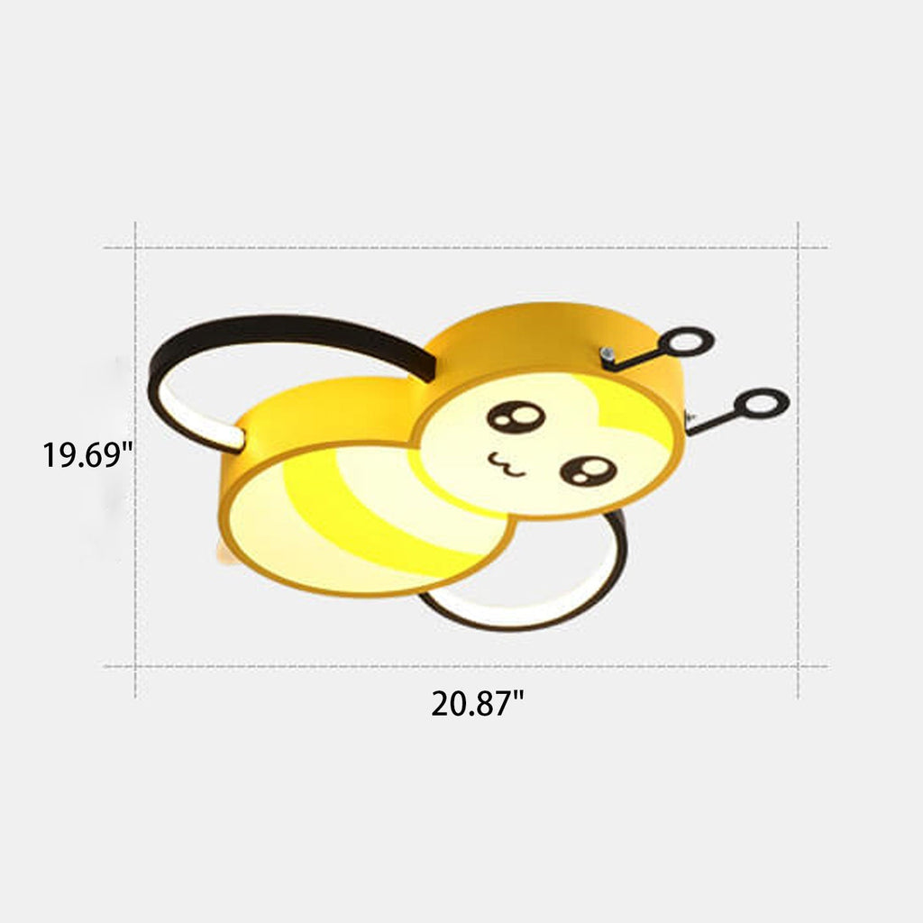 Lumendat Nordic Childlike Cartoon Bee Design LED Flush Mount Light Lumendat