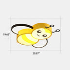 Lumendat Nordic Childlike Cartoon Bee Design LED Flush Mount Light Lumendat