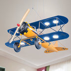 Lumendat Contemporary Creative Kids Aircraft Hardware Acrylic LED Chandelier For Bedroom Lumendat