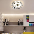 Lumendat Contemporary Creative Cartoon Football Iron PVC LED Kids Flush Mount Ceiling Light For Bedroom Lumendat