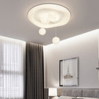 Lumendat Contemporary Creative Kids Round Bow Orb Iron Rolled Plastic LED Flush Mount Ceiling Light For Bedroom Lumendat