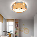Lumendat Contemporary Creative Round Shiba Inu Kids Acrylic LED Flush Mount Ceiling Light For Bedroom Lumendat