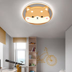 Lumendat Contemporary Creative Round Shiba Inu Kids Acrylic LED Flush Mount Ceiling Light For Bedroom Lumendat