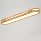 Nordic Minimalist Solid Wood Acrylic Ring LED Flush Mount Ceiling Light BulbSquare