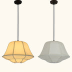 Modern Chinese Iron Sheepskin Oval Lantern 1-light Pendant Light BulbSquare