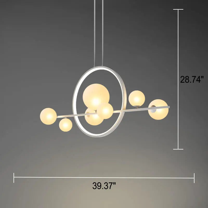 Modern Glass Long Bubble Magic Bean Island Light 7/10 Light Chandelier Lumendat