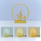 Nordic Creative Circle Deer USB LED Night Light Table Lamp Lumendat