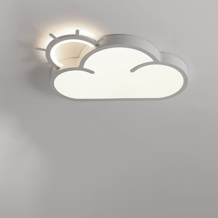 Lumendat Nordic Minimalist Cloudy Sun LED Kids Flush Mount Ceiling Light Lumendat