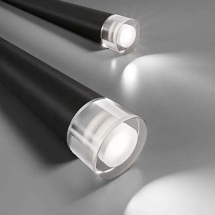 Modern Minimalist Tapered Tube Iron Acrylic LED Island Light Chandelier BulbSquare
