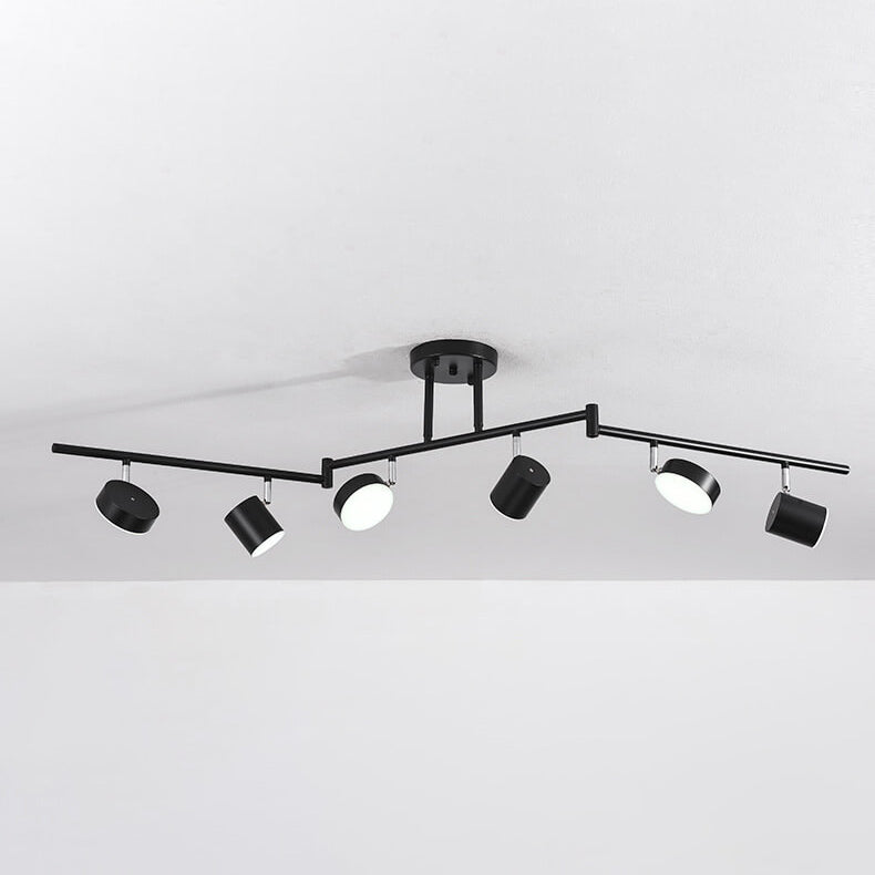 Modern Creative Rotating Track Spotlight LED Semi-Flush Mount Ceiling Light Lumendat