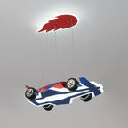 Modern Children's Racing Iron Acrylic LED Pendant Light BulbSquare