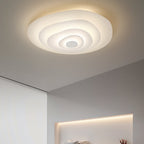 Modern Minimalist Multi-Layer Irregular Water Ripple Iron LED Flush Mount Ceiling Light For Living Room