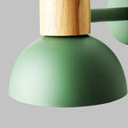 Modern Classic Macaron Solid Color Wood Iron 1-Light Wall Sconce Lamp Lumendat