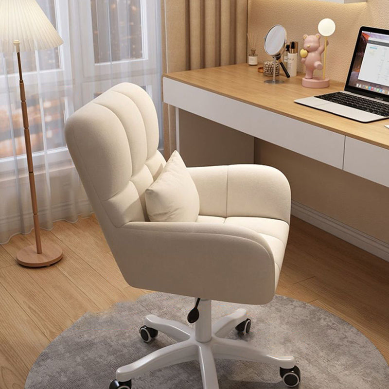 Modern Minimalist Square Back Velvet Cotton Nylon Desk Chair Backrest Armrest For Home Office DFM-F