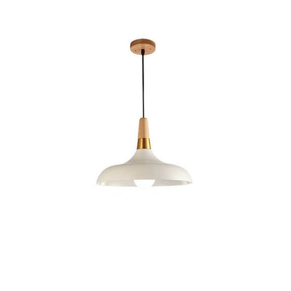 Nordic Macaron Barn Metal Wood 1-light Pendant Light
