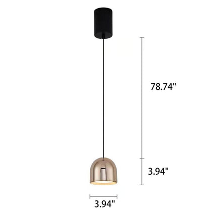 Modern Minimalist Hardware Dome Mini LED Pendant Light