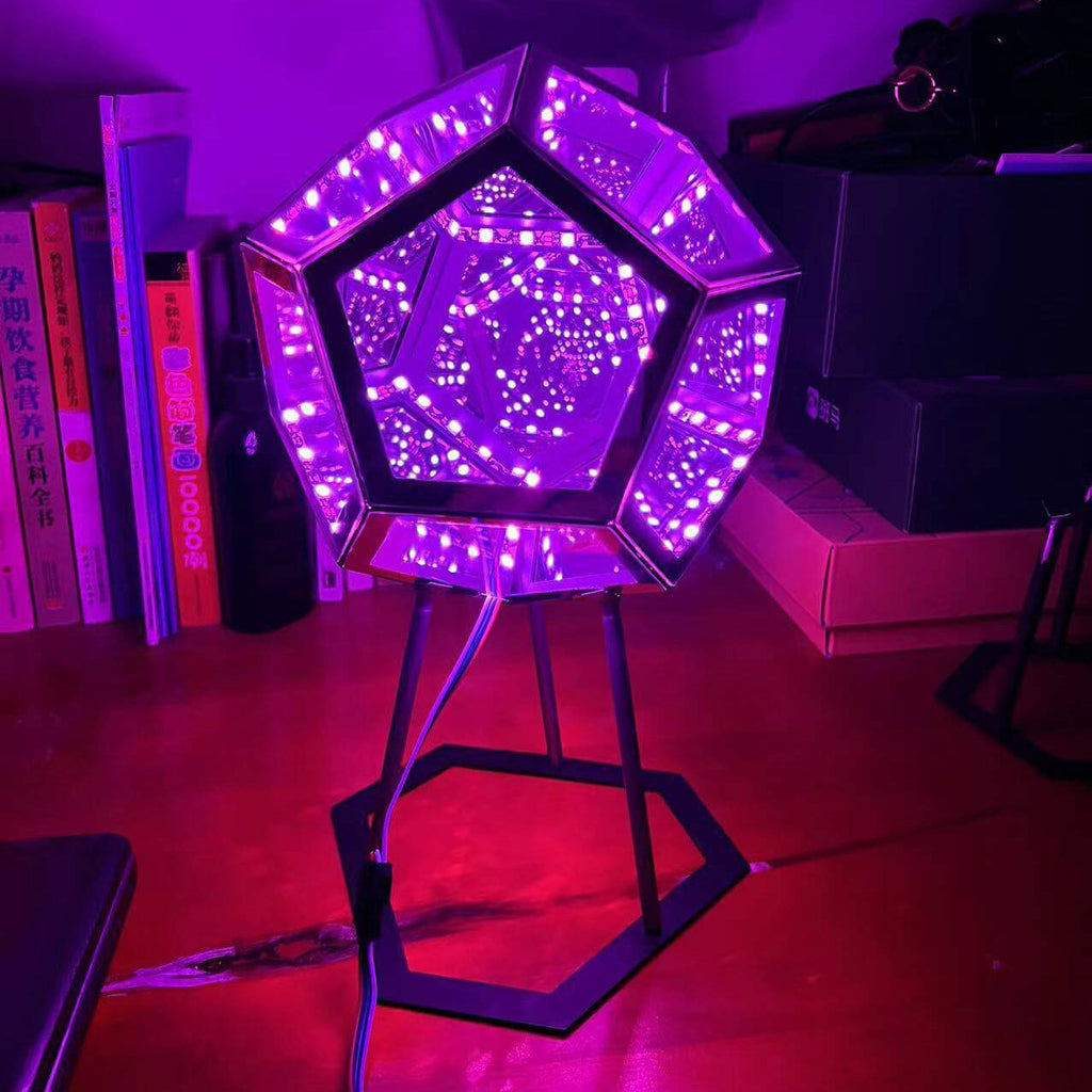 Infinity Dodecahedron LED Night Light Art Table Lamp Lumendat