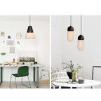 Nordic Creative Iron Cage Geometry 1-light Pendant Light BulbSquare