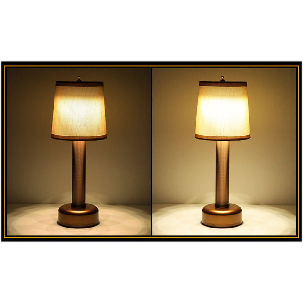 Vintage Linen Iron LED Rechargeable Table Lamp Lumendat