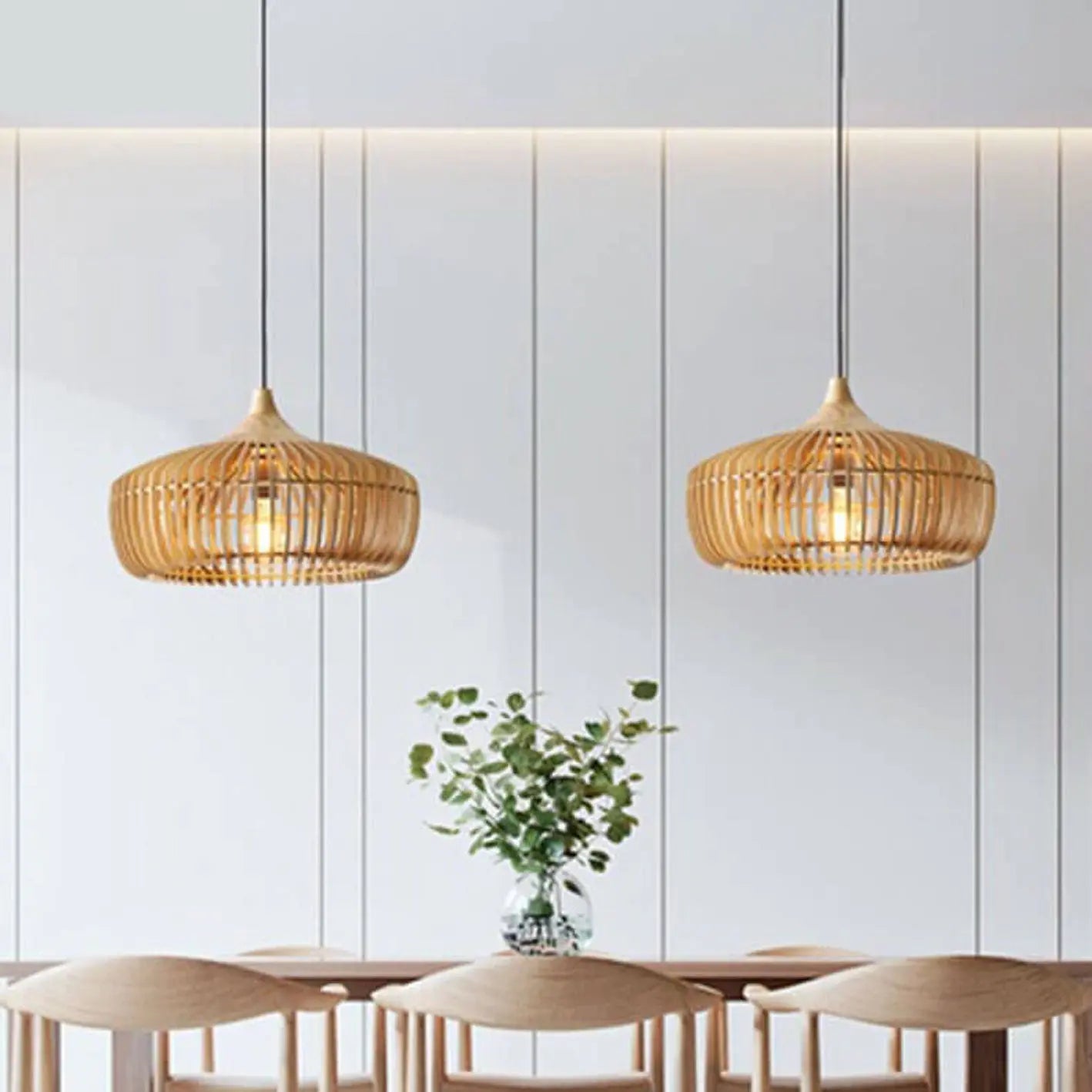 Nordic Vintage Wooden Round Dome Lid 1-light Pendant Light Lumendat