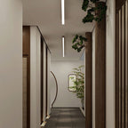 Modern Minimalist Wood Grain Aluminum Strips LED Flush Mount Ceiling Light BulbSquare