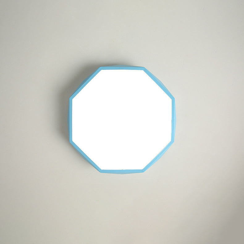 Nordic Macaron Diamond Geometry Iron Acrylic LED Flush Mount Ceiling Light BulbSquare