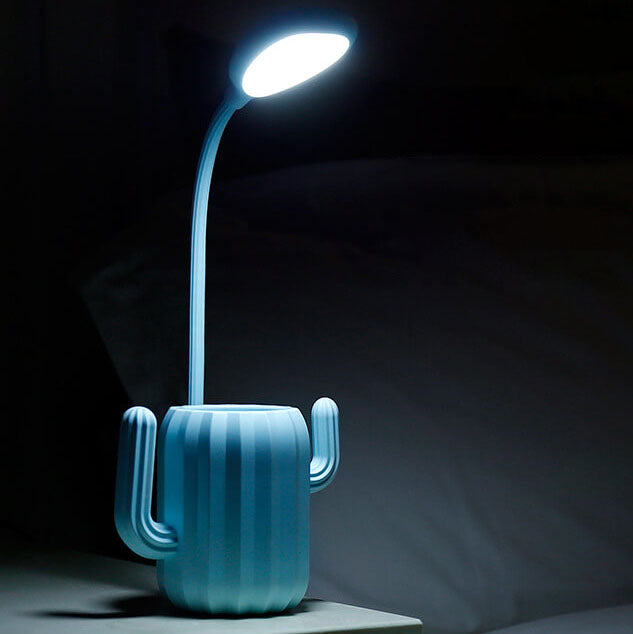 Lumendat Modern Children's Plastic Cactus Pencil Eye Protection USB LED Table Lamp Lumendat