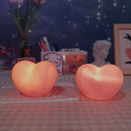 Contemporary Creative Rubber Coating Heart LED Night Light Table Lamp For Bedroom Lumendat