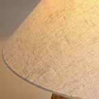 Modern Shabby Chic Cone Fabric Ceramic Jar 1-Light Table Lamp For Bedroom Lumendat