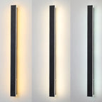 Retro Outdoor Rectangular Strip Waterproof LED Wall Sconce Lamp