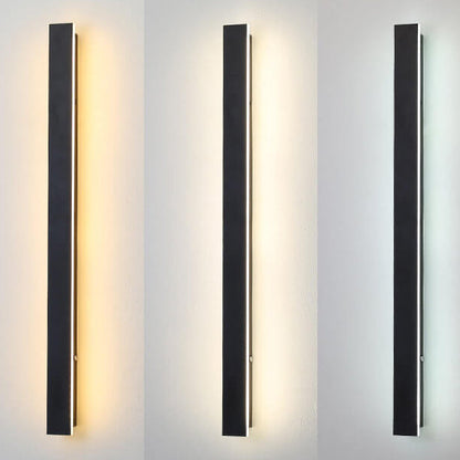 Retro Outdoor Rectangular Strip Waterproof LED Wall Sconce Lamp