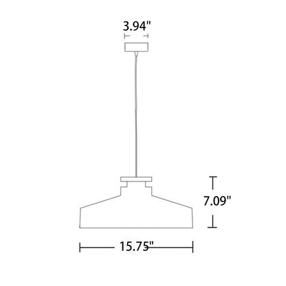 Nordic Industrial Iron Pot Lid Design 1-Light Pendant Light