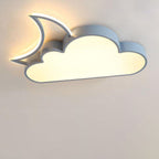 Lumendat Contemporary Nordic Kids Iron Acrylic Cloud Moon LED Flush Mount Ceiling Light For Bedroom Lumendat
