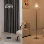 Nordic Vintage Acrylic Clear Dome 1-Light Standing Floor Lamp Lumendat