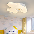 Lumendat Contemporary Creative Iron PE Cartoon Airplane Design LED Kids Flush Mount Ceiling Light For Bedroom Lumendat