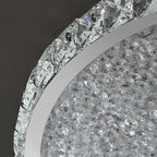Modern Luxury Stainless Steel Crystal Round Square Rectangular LED Flush Mount Ceiling Light For Living Room Lumendat