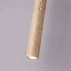 Japanese Wabi Sabi Yellow Travertine Cylinder 1-light Pendant Light BulbSquare