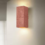 Retro Wabi-sabi Square Column Hand Sculpted LED Wall Sconce Lamp