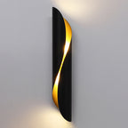 Contemporary Nordic Strip Spiral Iron 2-Light Wall Sconce Lamp For Hallway Lumendat