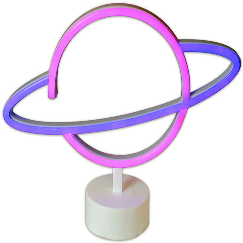 Modern Creative Planet Neon Plastic LED Night Light Table Lamp Lumendat