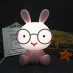 Creative Cartoon Rabbit with Glasses USB LED Night Light Table Lamp Lumendat