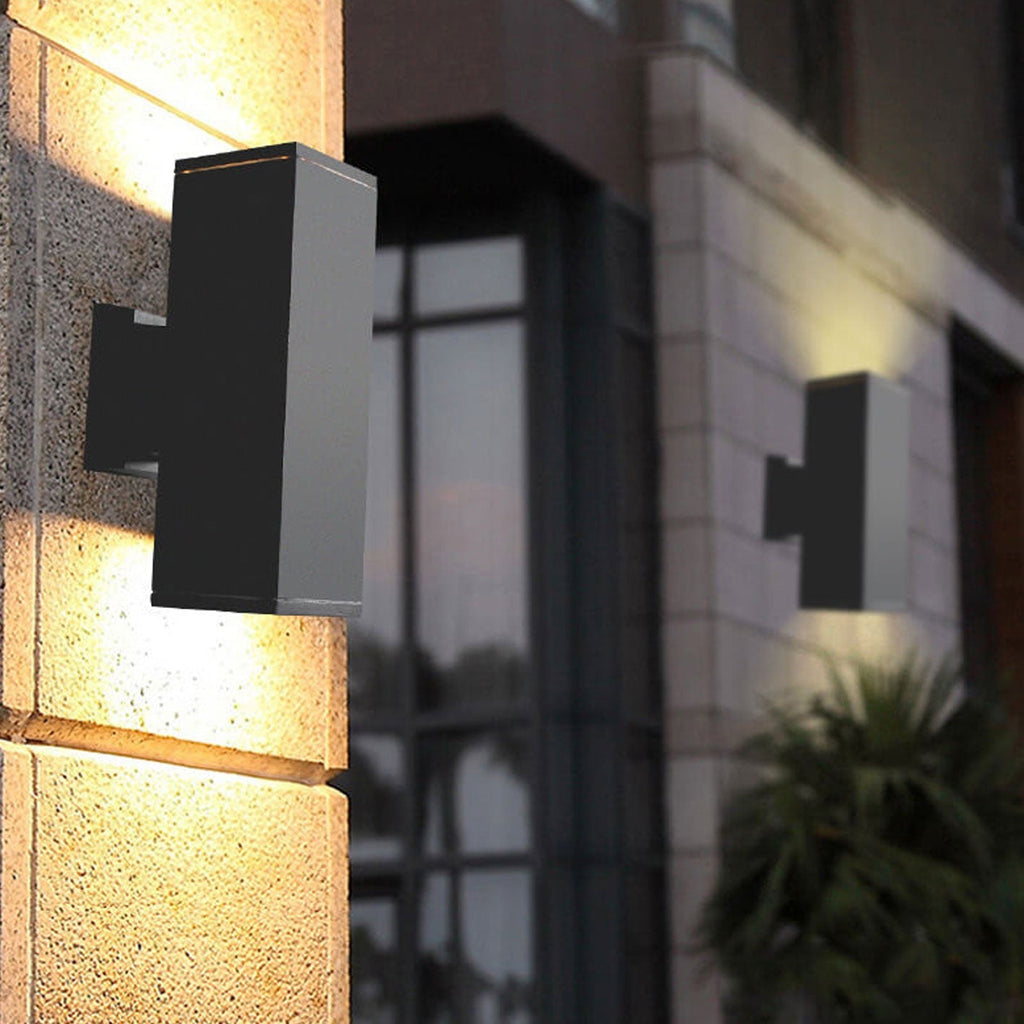Modern Minimalist Square Column LED Luminous Outdoor Waterproof Wall Sconce Lamp Lumendat