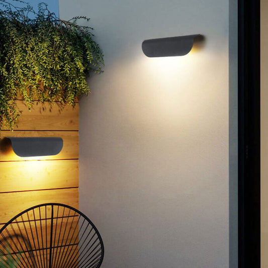 Modern Outdoor Curved  Waterproof LED Garden Wall Sconce Lamp