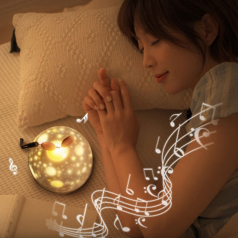 Lumendat Contemporary Creative Kids Projectable Round Rabbit Deer ABS LED Table Lamp For Bedroom Lumendat