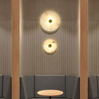 Modern Luxury Round Marble Iron LED Wall Sconce Lamp