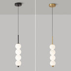 Nordic Creative Brass Spherical Glass Long Strip LED Pendant Light BulbSquare
