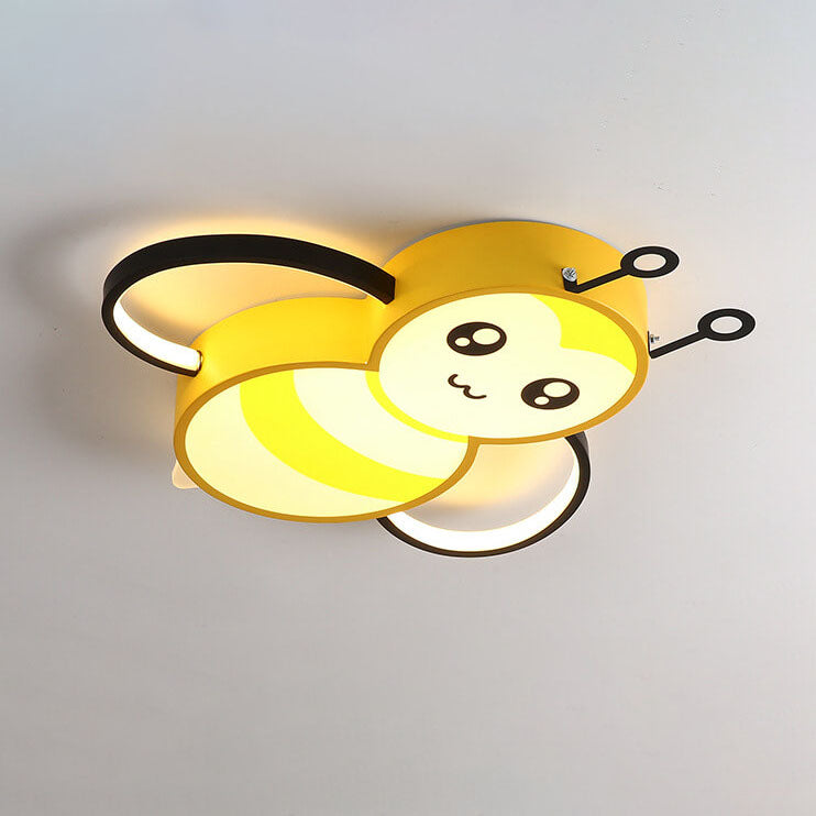 Lumendat Cartoon Creative Bees Acrylic Iron LED Flush Mount Ceiling Light Lumendat