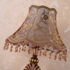 European Vintage Fabric Tassel Resin Court 1-Light Table Lamp Lumendat
