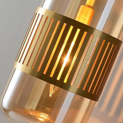 Contemporary Luxury Iron Glass Cylindrical 1-Light Wall Sconce Lamp for Bedroom & Living Room